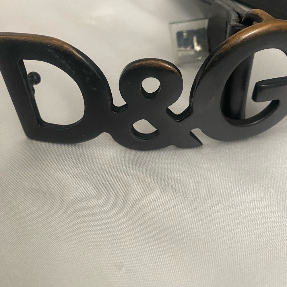 Dolce & Gabbana Black Italian leather belt size 105